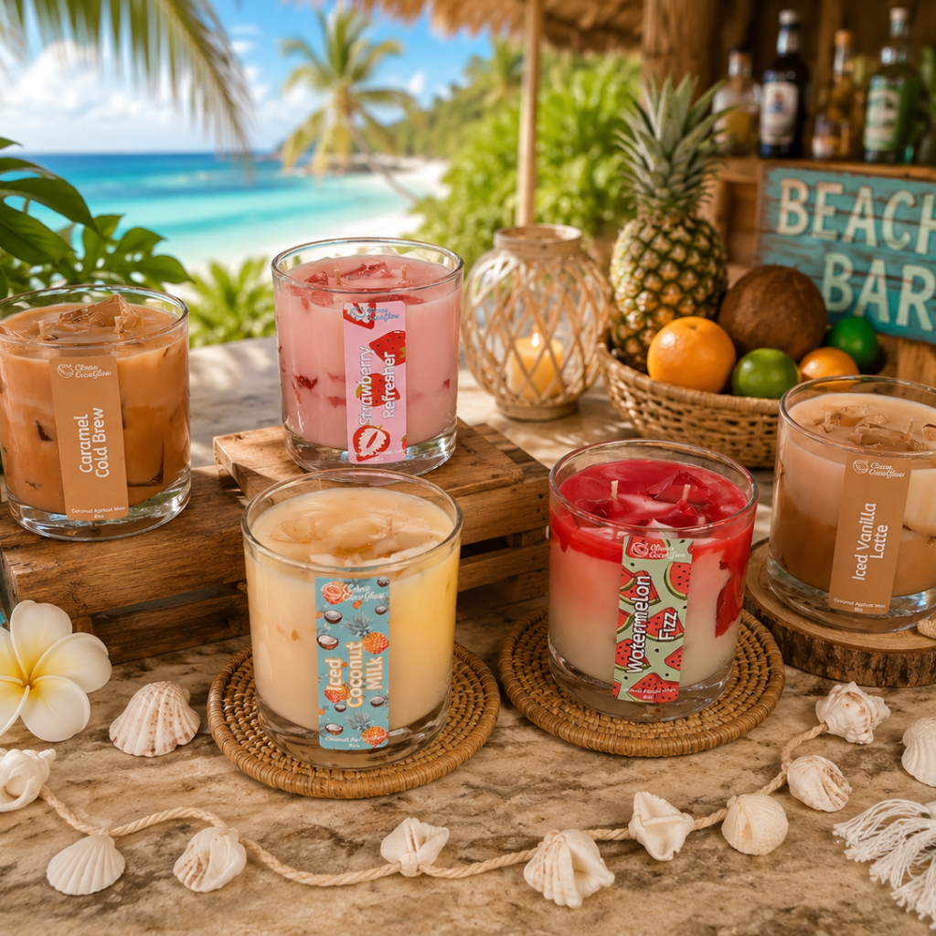 Summer Drink Candle Colection|Non Toxic Slow Burning Candles