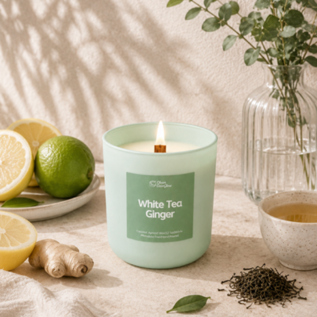 White Tea Ginger Scented Candle