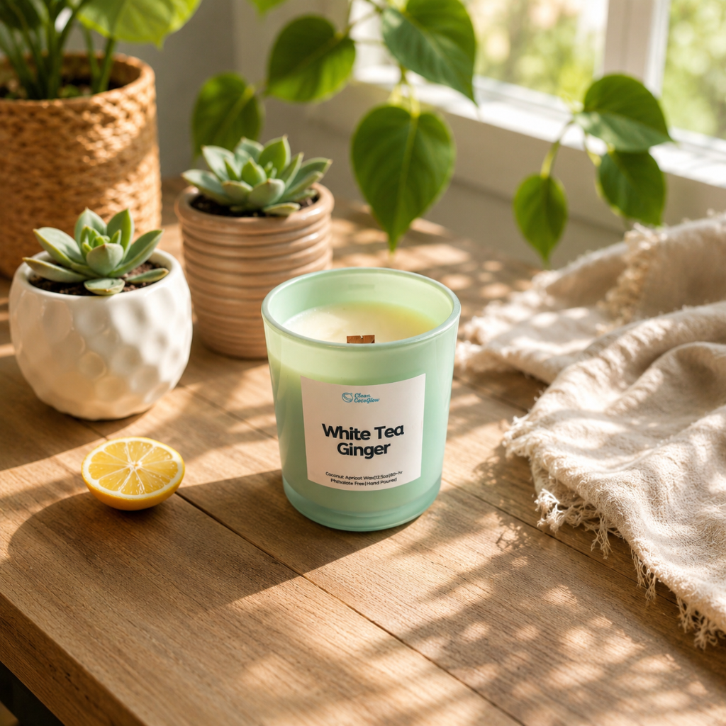 White Tea Ginger Scented Candle 8oz