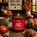 apple fritter scented candle wooden wick