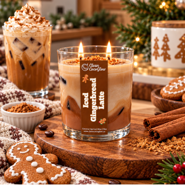 iced ginger bread latte candle