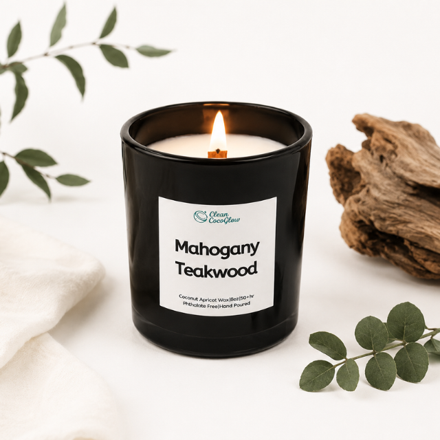 mahogany teakwood candle