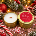 north pole scented candle tin