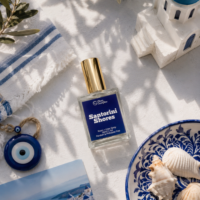 Santorini Shores Room + Linen Spray